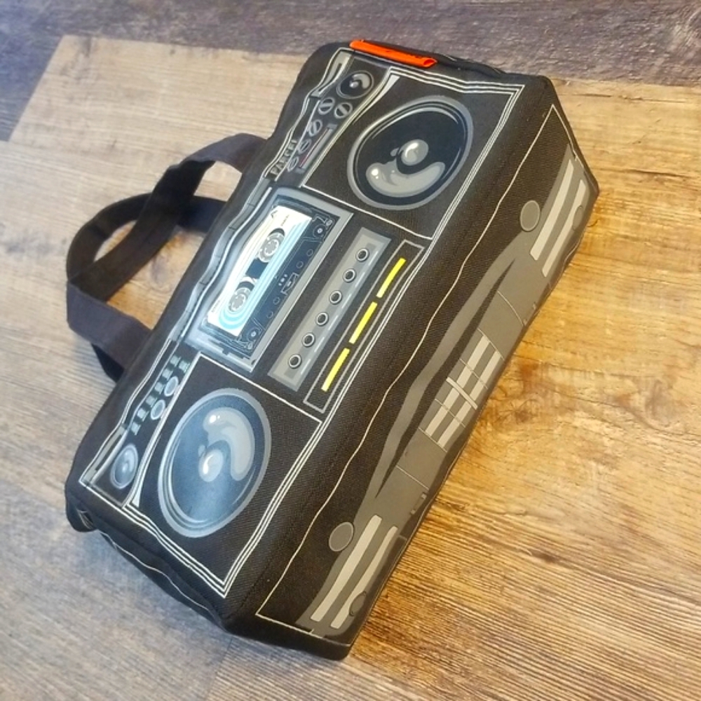 Retro Boombox Print Shoulder Bag